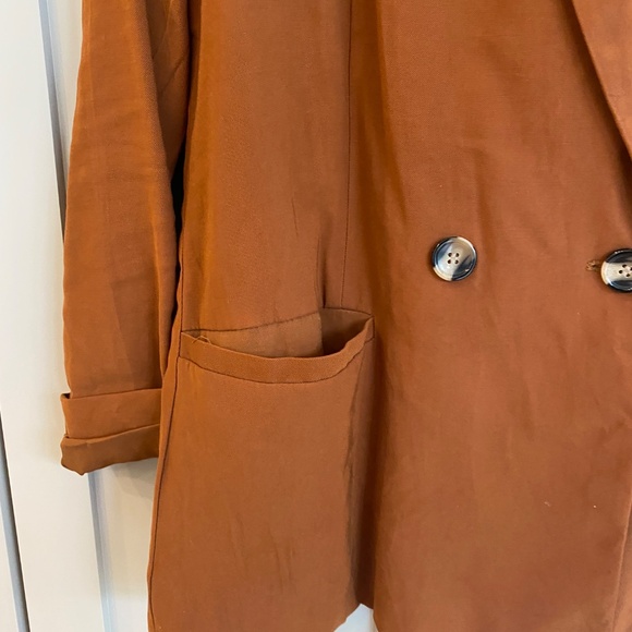 Rust Double breasted blazer - Picture 2 of 4